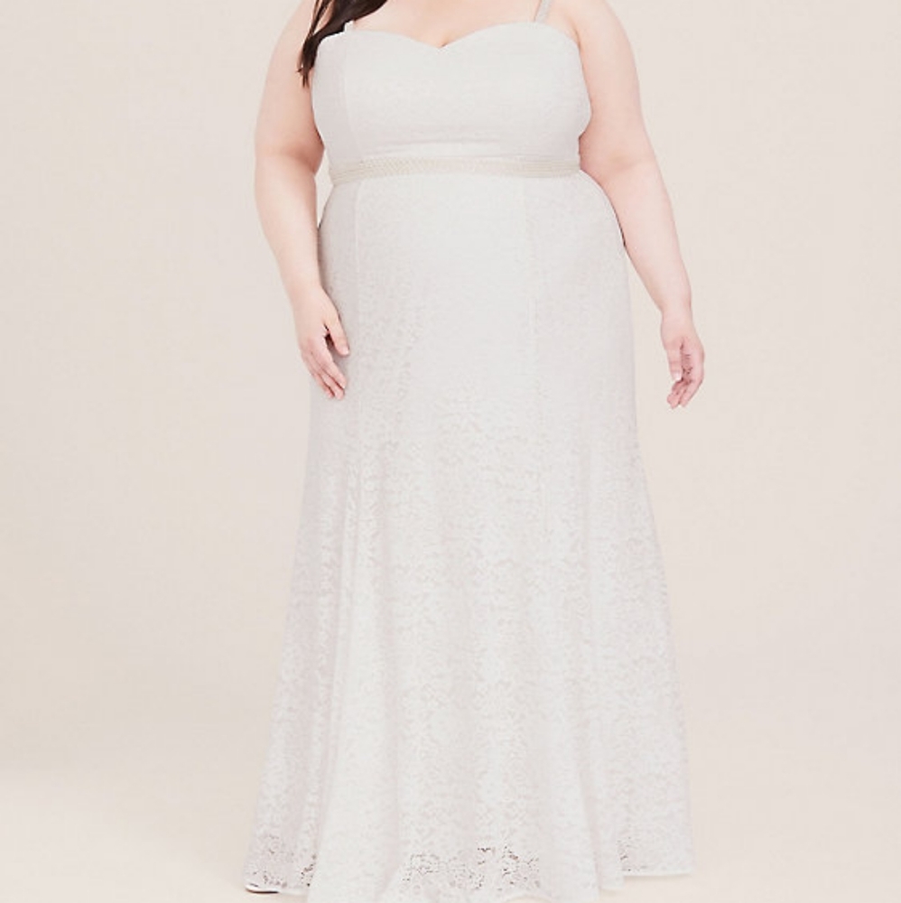 NWT Torrid Ivory Lace Wedding Bridal Mermaid Dress